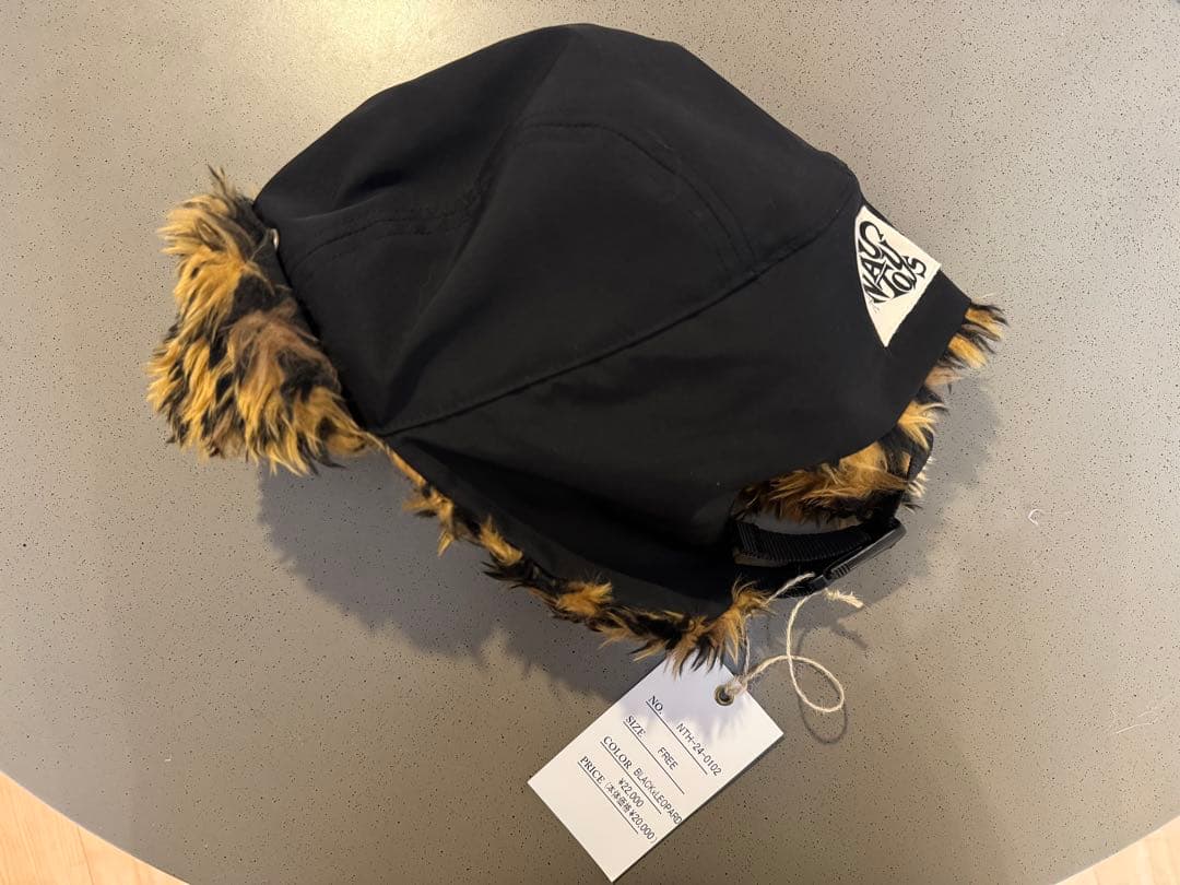 【タグ付】NASTOYS フライトキャップ　ブラック＆レオパード 森下直哉さん着