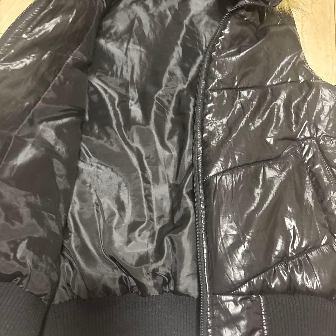 光沢　短丈 ファーダウンベスト　平成 ギャル　y2k Archive 男女兼用