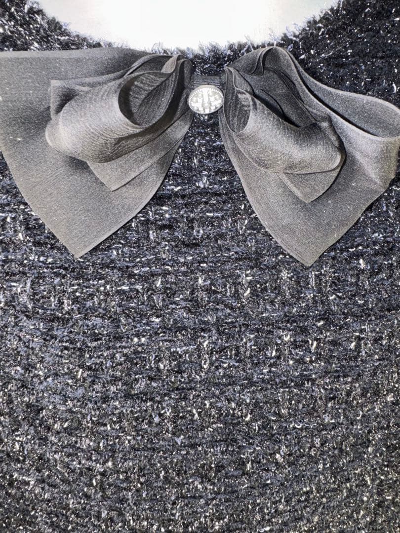 【Reneルネ】新品タグ付定価96,800円ラメ入ニットツイード ワンピース38