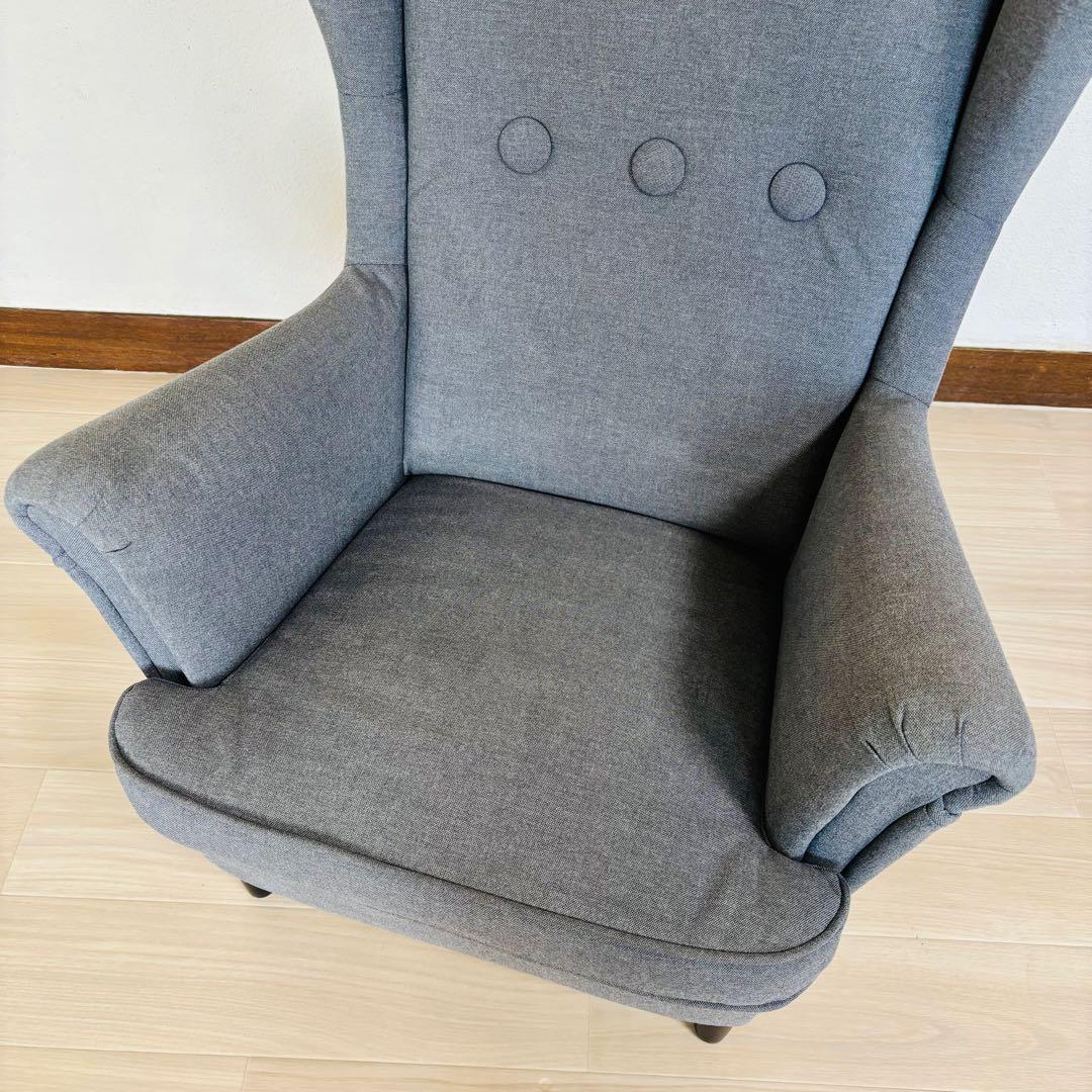 IKEA ストランドモン 子ども用アームチェア、ヴィースレグレー