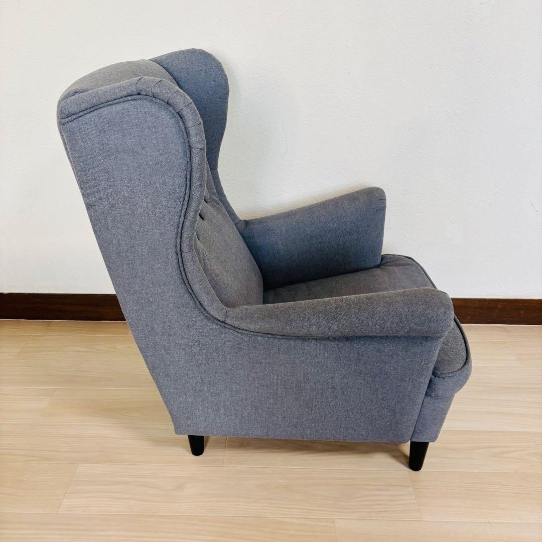 IKEA ストランドモン 子ども用アームチェア、ヴィースレグレー