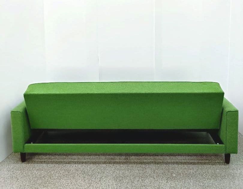 展示アウトレット カリモク60 スリーピングソファ タープグリーン ソファベッド