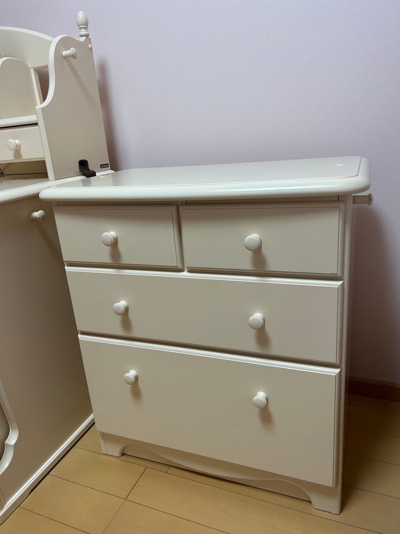 カリモク　ミニチェスト　アイボリー