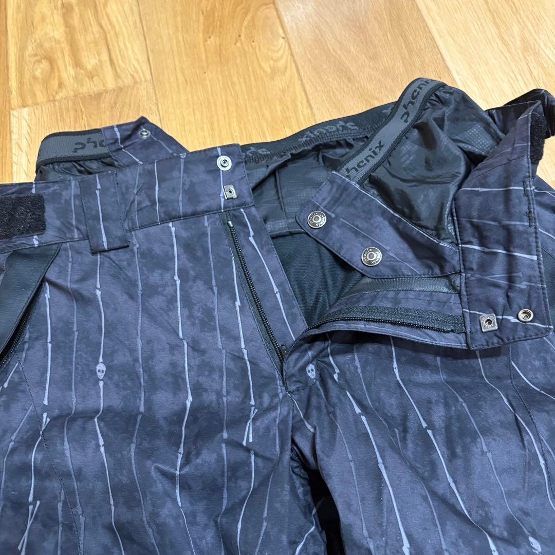 【セットアップ】phenix スキーウェア 上下セット メンズ　L ドクロ　黒