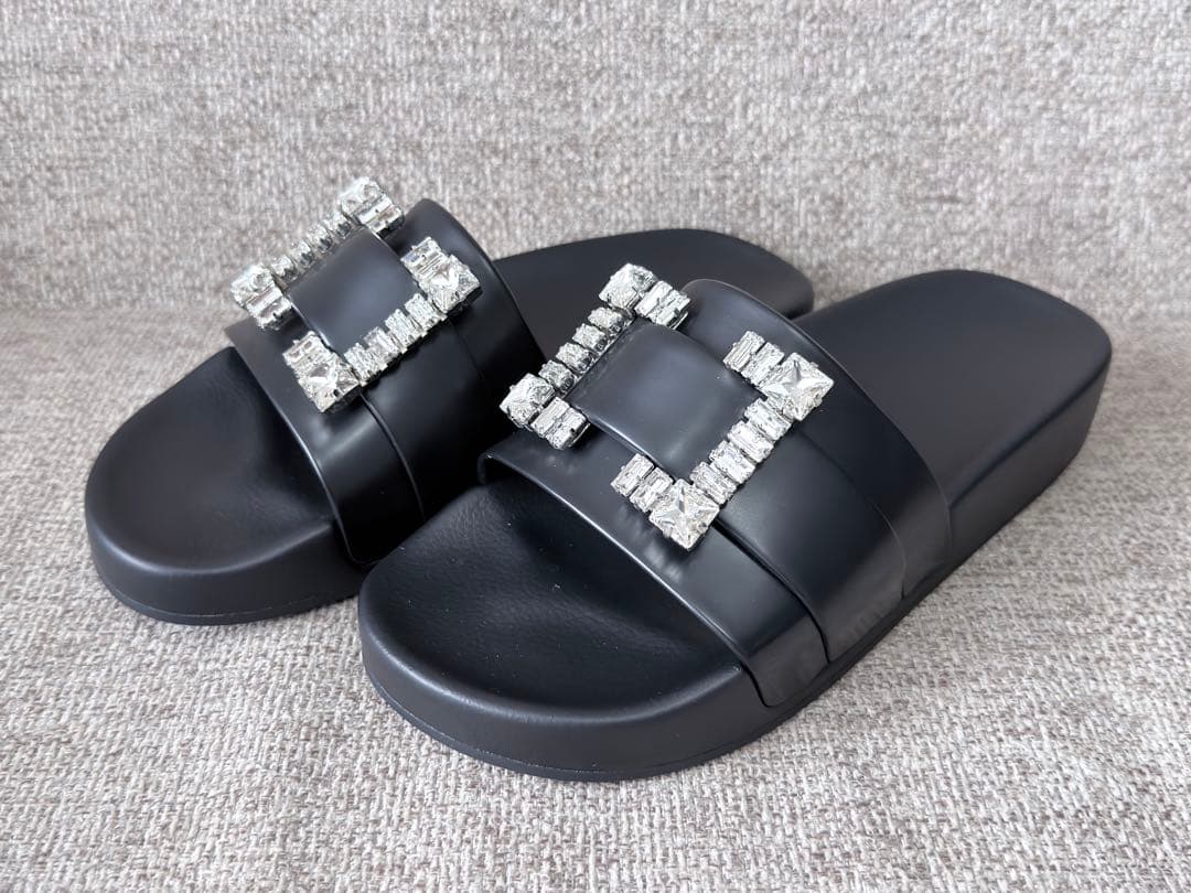 【dh⋈】セルジオロッシ SR JELLY サンダル ブラック