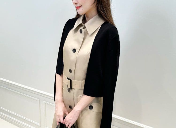 2023SS Aveniretoile ウエストベルトシャツワンピース