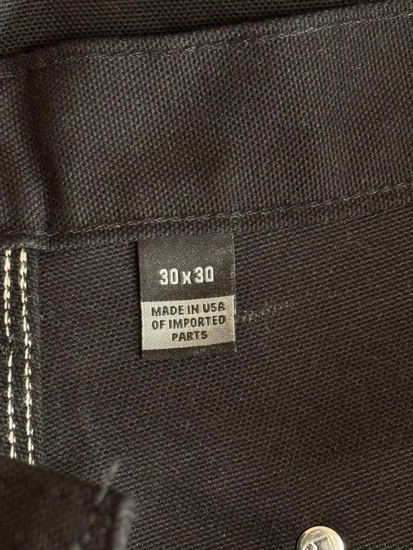 USA製　Carhartt B01-BLK ダブルニー 30x30