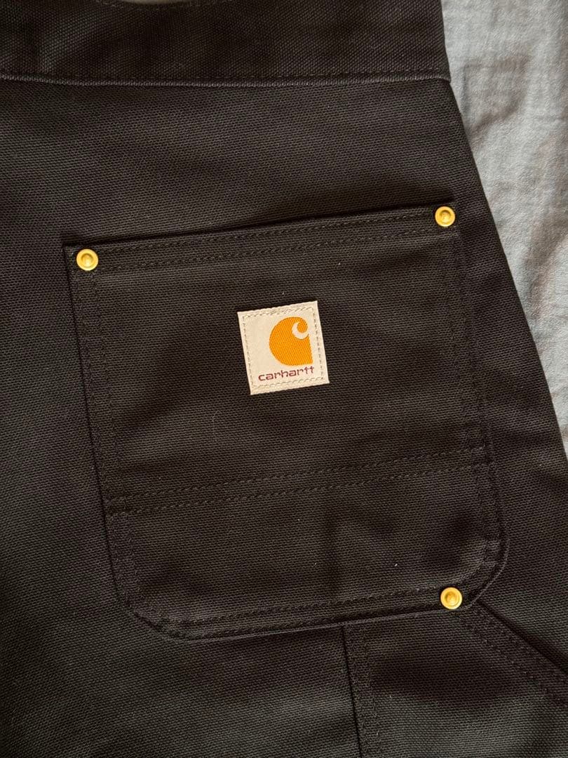 USA製　Carhartt B01-BLK ダブルニー 30x30