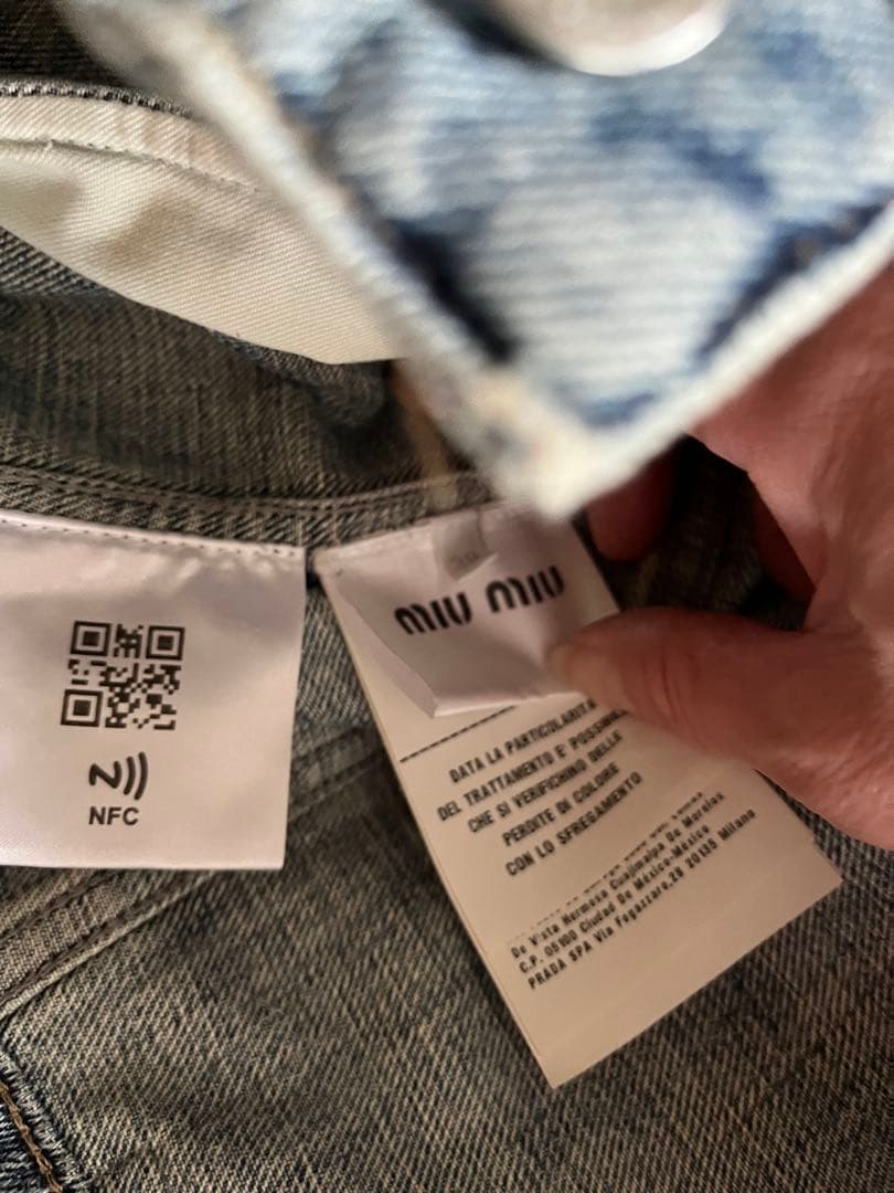 MIU MIU デニムジャケット レース襟