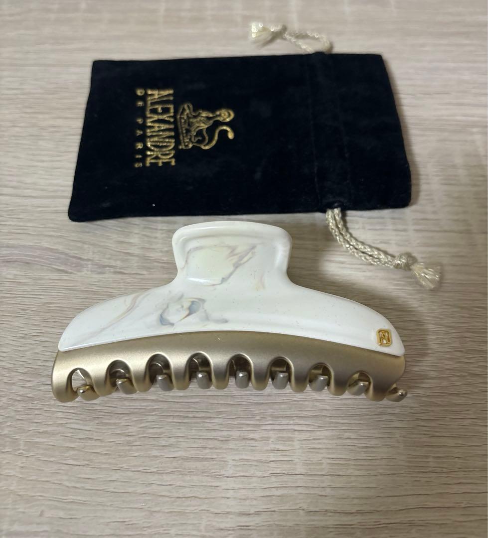 アレクサンドルドゥパリ　ヴァンドームヘアクリップL マーブル