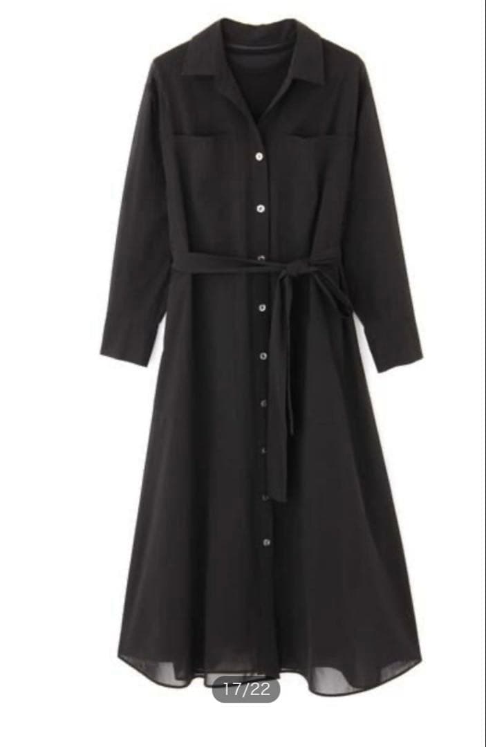 やや訳あり　ADOREアドーア　ハイツイストオーガンシャツワンピース シアー