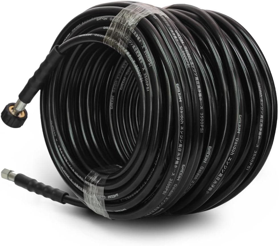 ★高品質！★Gaidoh高圧洗浄機40m延長ホース　変換継手付属　3500PSI