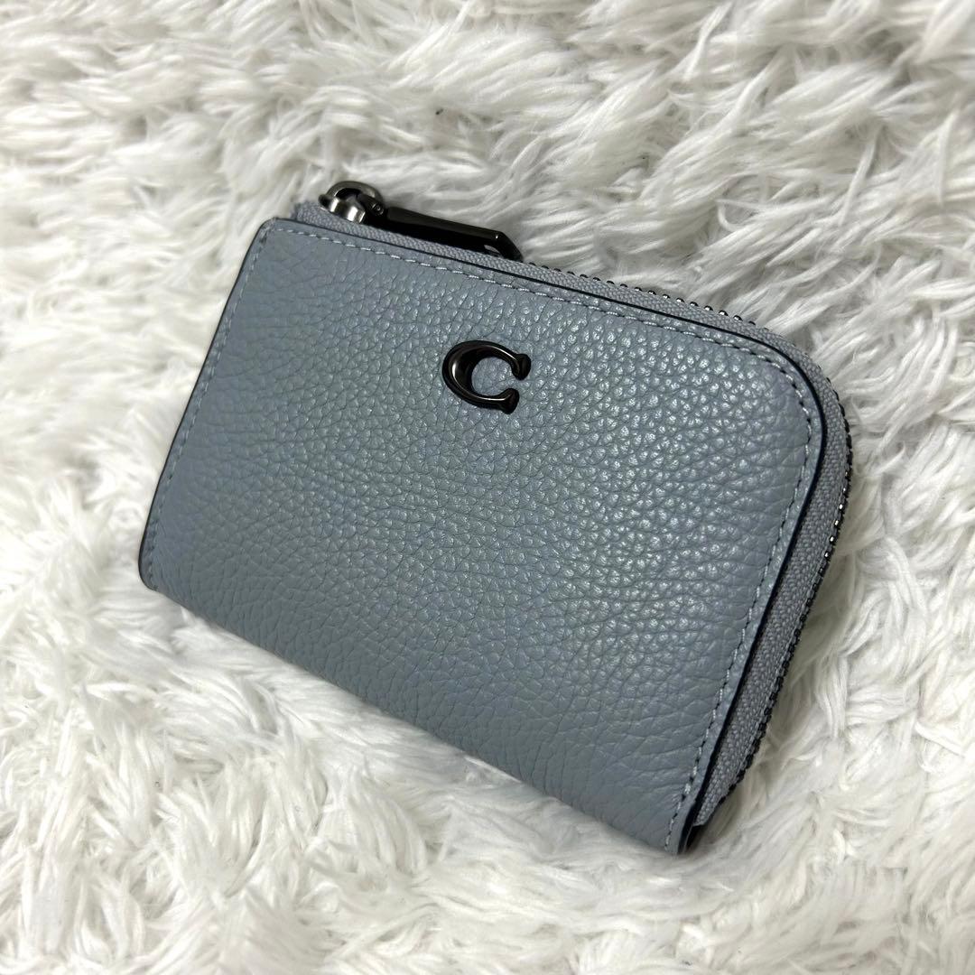 未使用✨レアカラー　COACH コーチ　キーケース　ケース　ブルーグレー