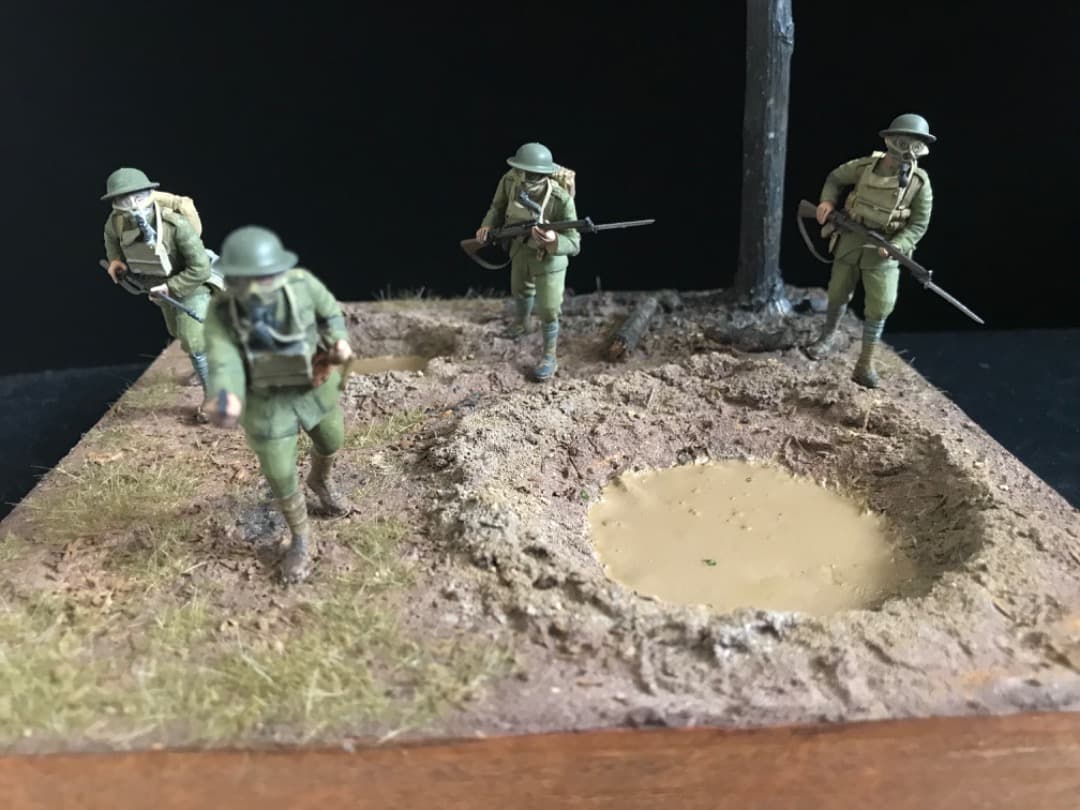 CC様　ジオラマ　第一世界戦争　イギリス軍　1917 完成品　ICM 35703