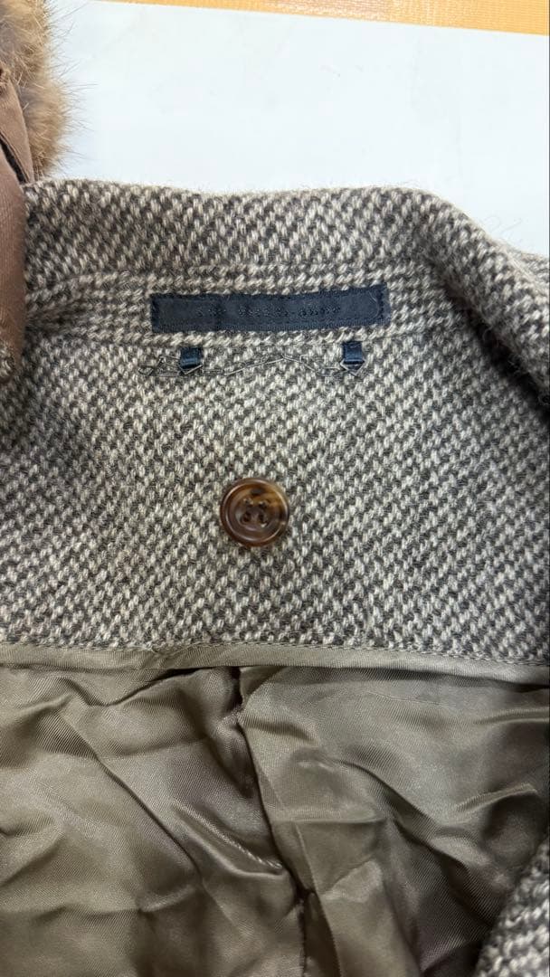 ビリジアン　ファー取り外し可能　トラッドなジャケット　サイズ48