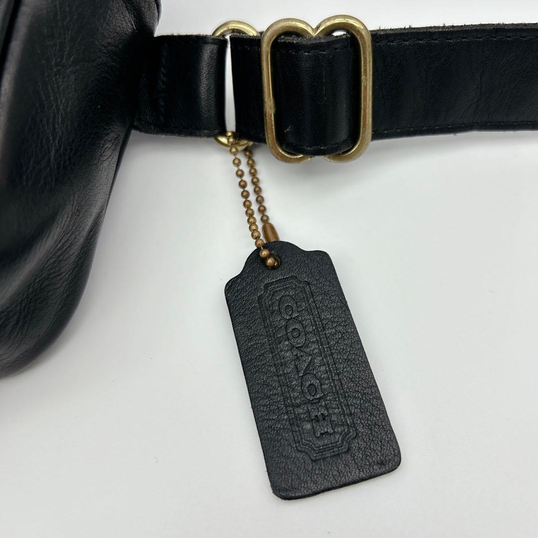 極希少◎ COACH オールドコーチ 2way ウエストバッグ ターンロック 黒