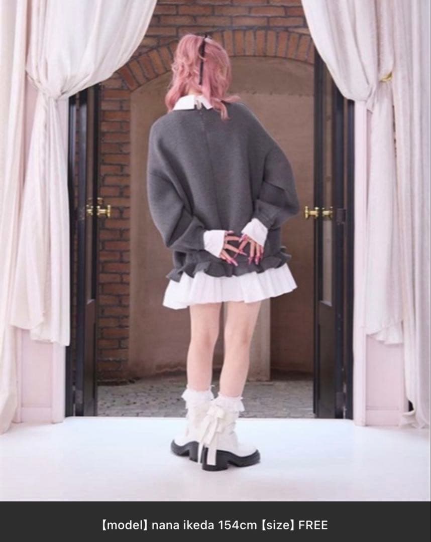 FickleBebe フィクルべべ　レイヤードスクールワンピース