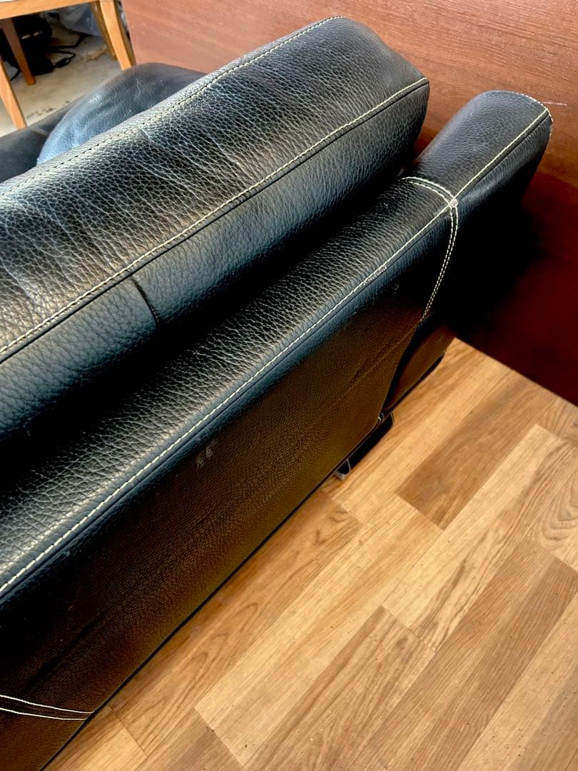 712 IDC大塚家具 L/S LUXE-01 本革 3人掛けソファ