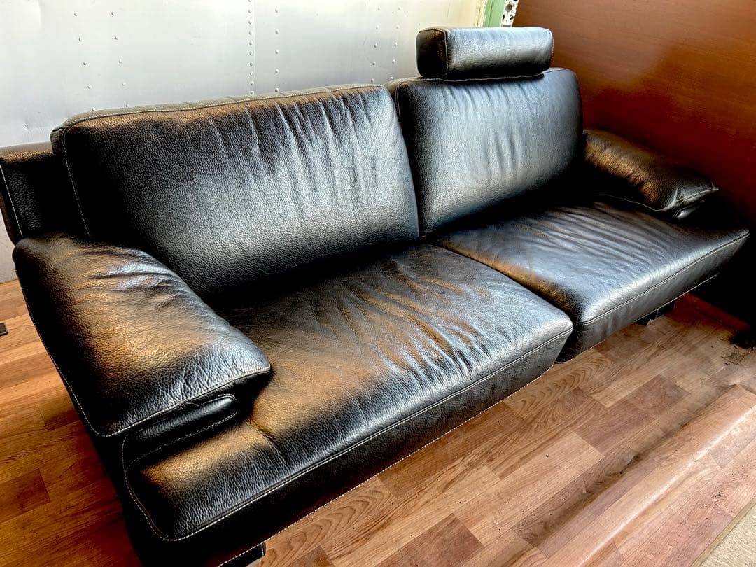 712 IDC大塚家具 L/S LUXE-01 本革 3人掛けソファ