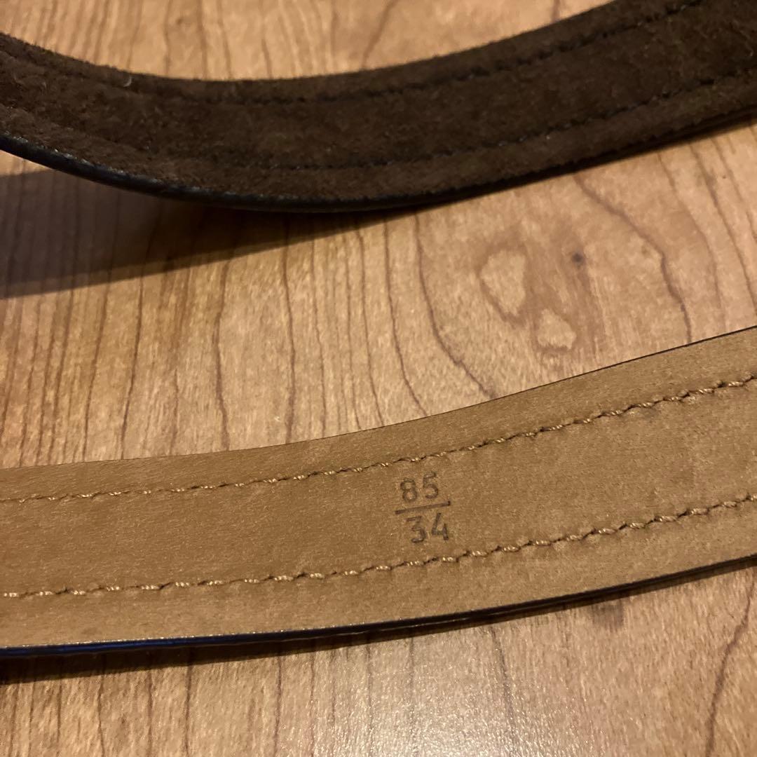 miu miu ブラウン スエード レザー ベルト 85/34