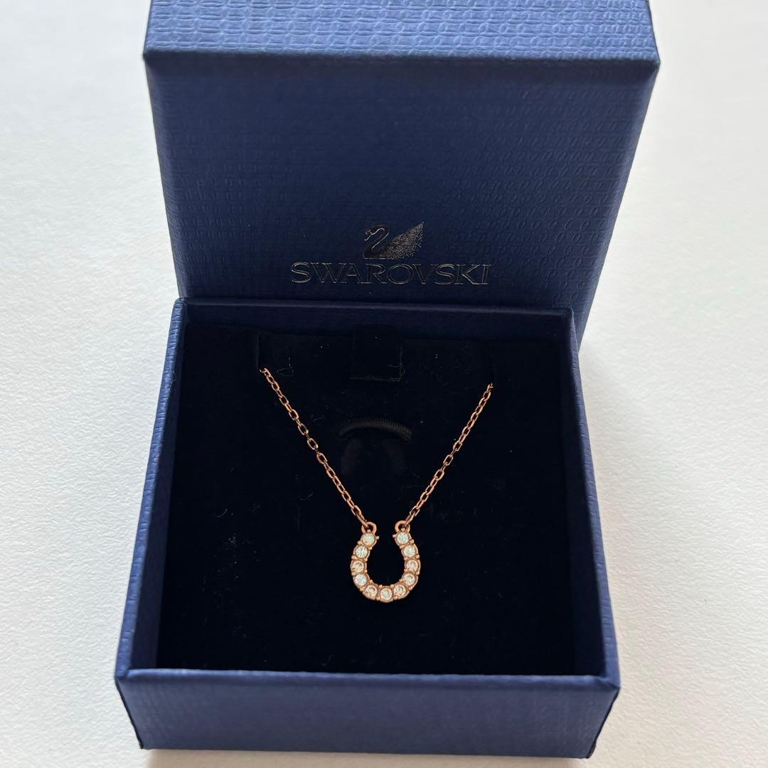 Swarovski ホースシュー ローズゴールド　ネックレス