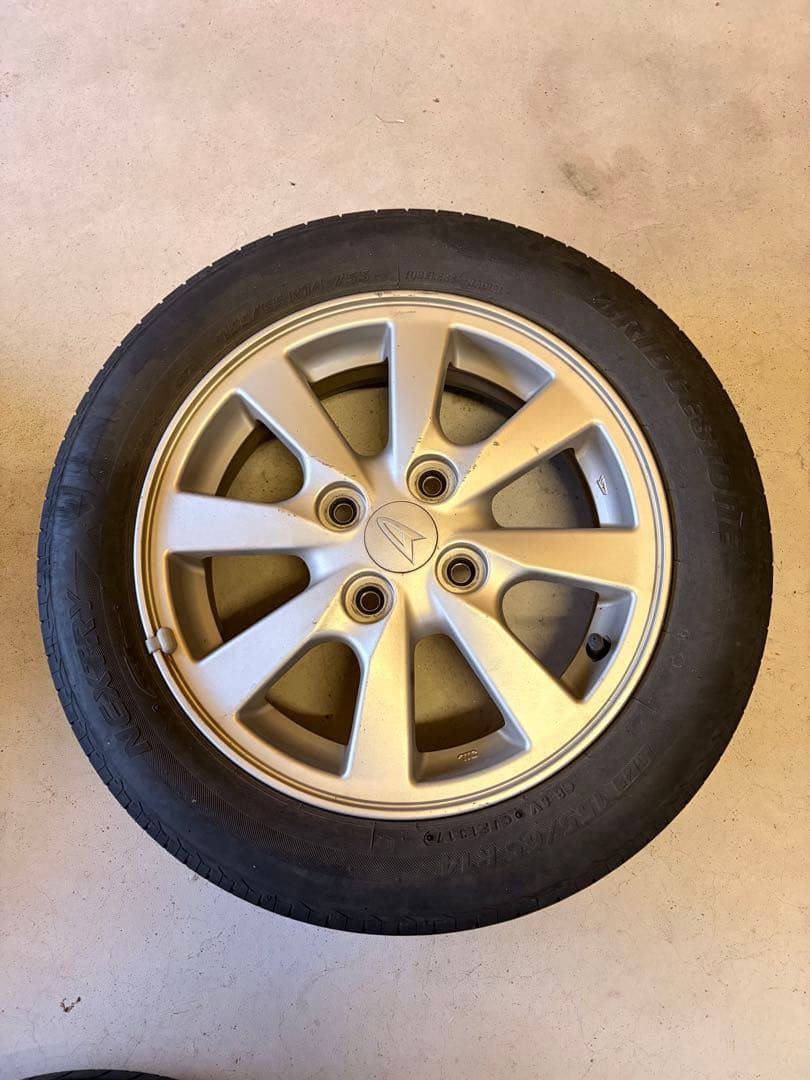 送料込み 155/65r 14インチ ダイハツホイールセット サマータイヤ