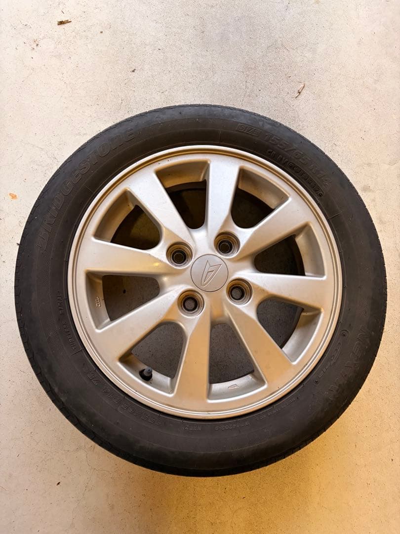 送料込み 155/65r 14インチ ダイハツホイールセット サマータイヤ