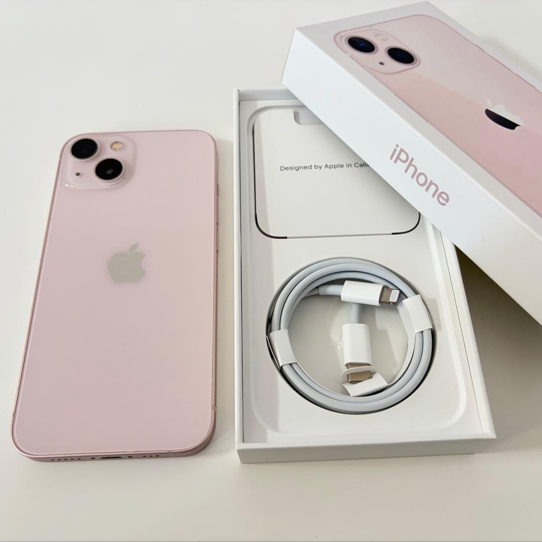 Apple iPhone 13 ピンク 本体 SIMフリー 充電ケーブル付き