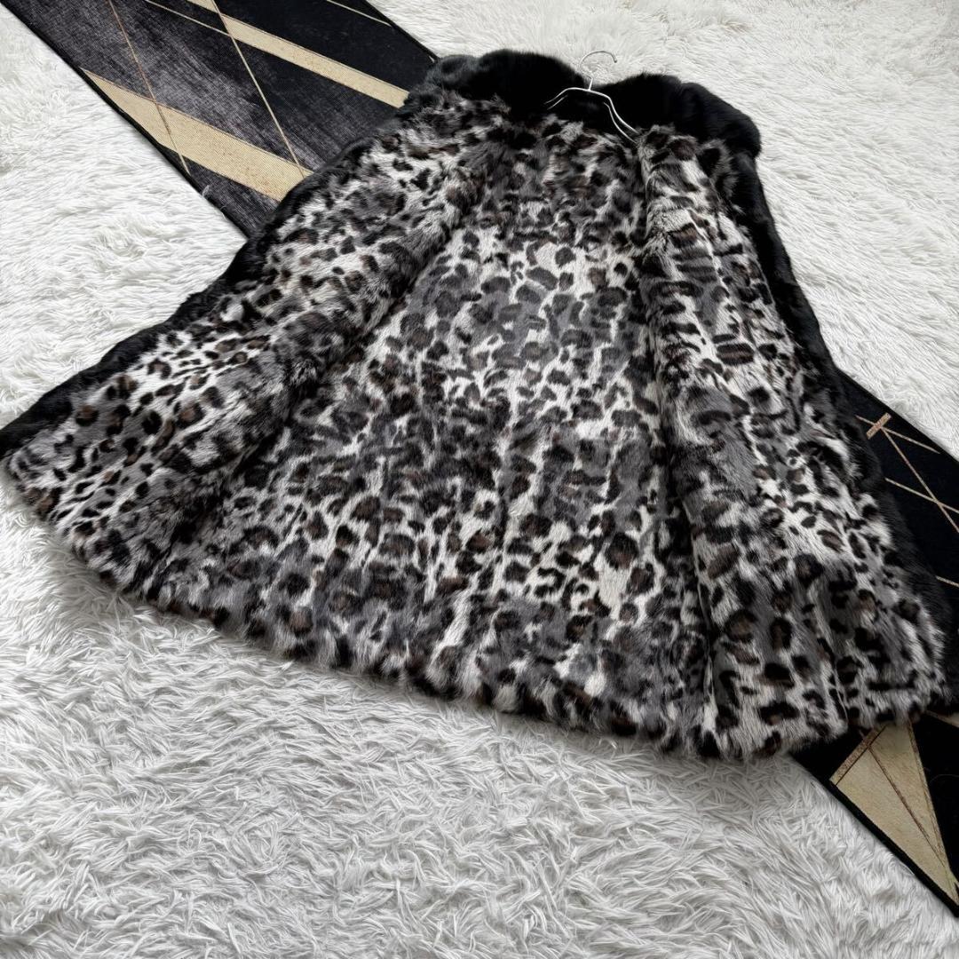 総丈88/希少デザイン◎ ロシアンリス/ラビット ロングファーコート 軽量 毛皮