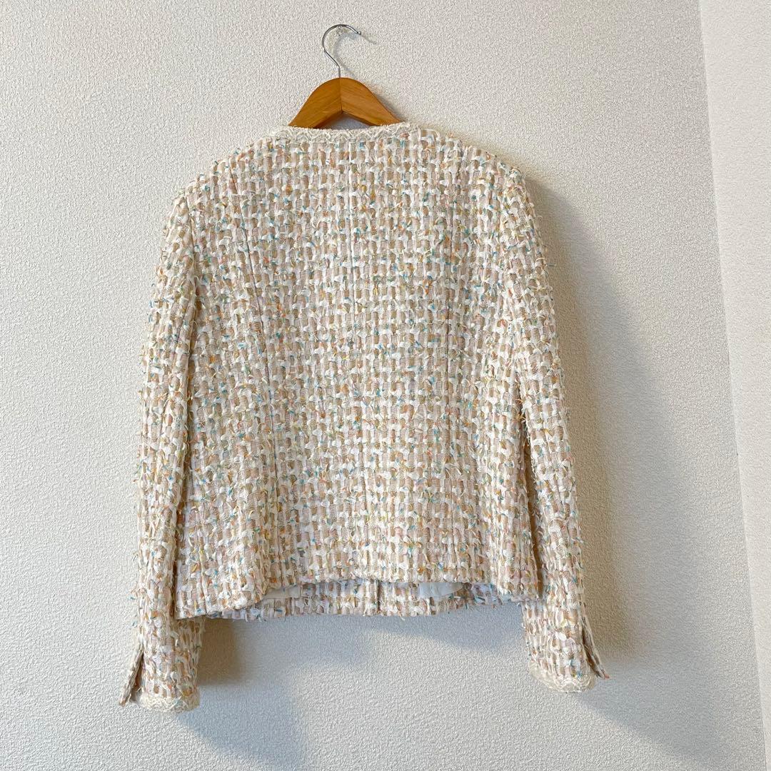 アナイ　38 リントンツイード　ノーカラージャケット