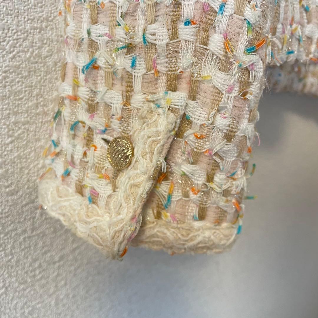 アナイ　38 リントンツイード　ノーカラージャケット