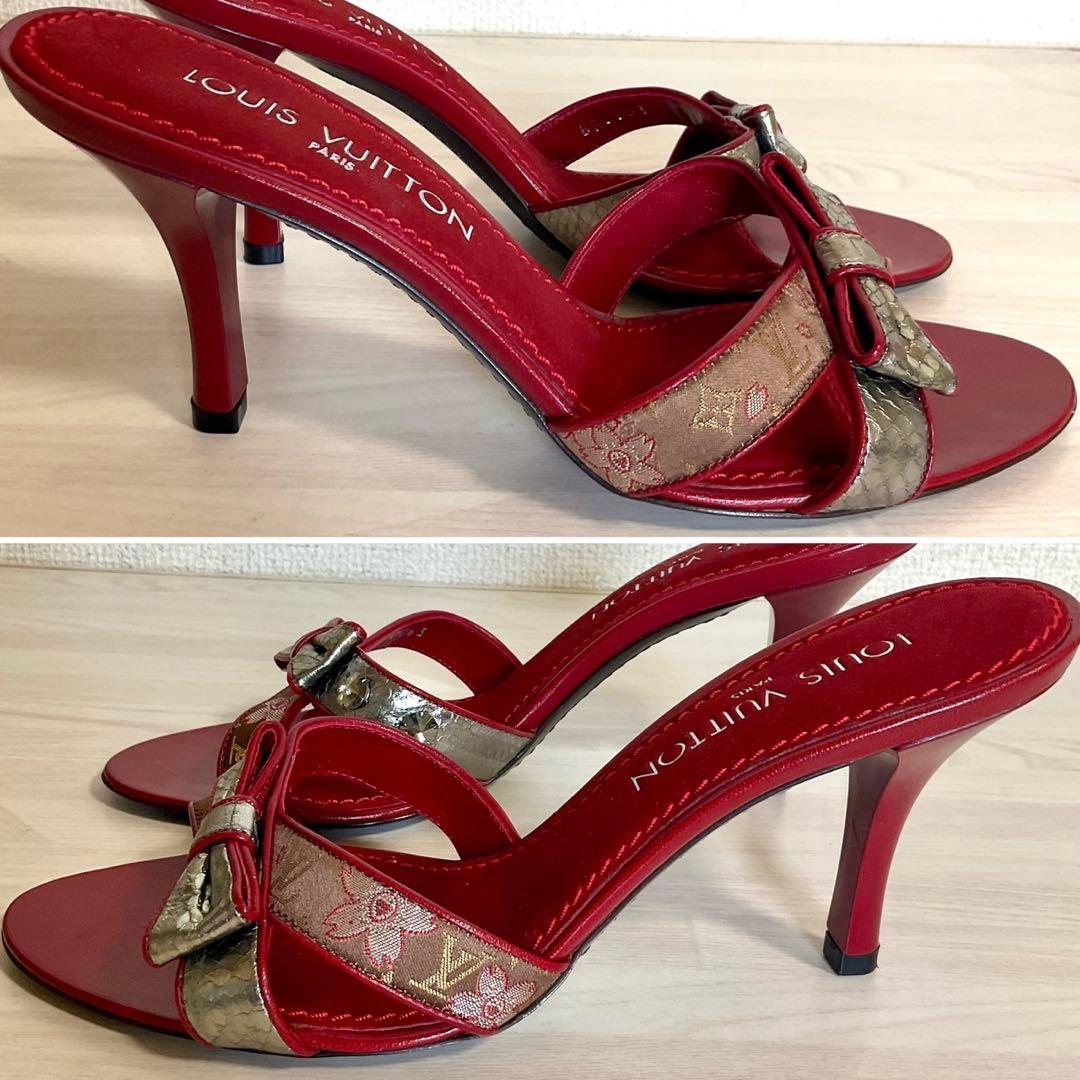 【限定品】ヴィトン 村上隆 サンダル モノグラム チェリーブロッサム 38