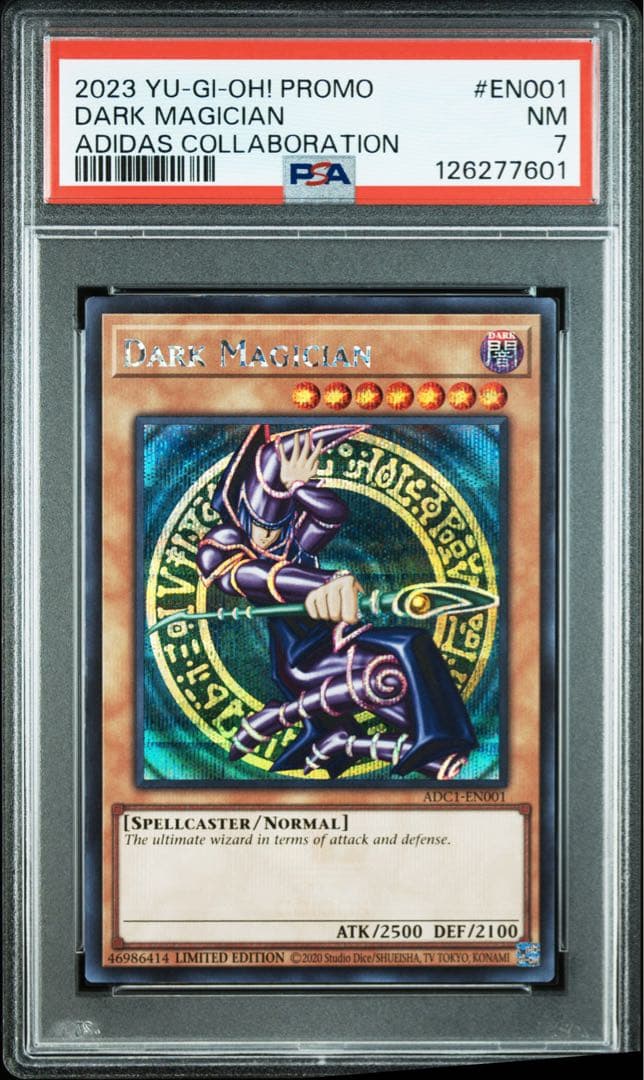 遊戯王　PSA7 ブラックマジシャン アディダス　コラボ ADC1-EN001