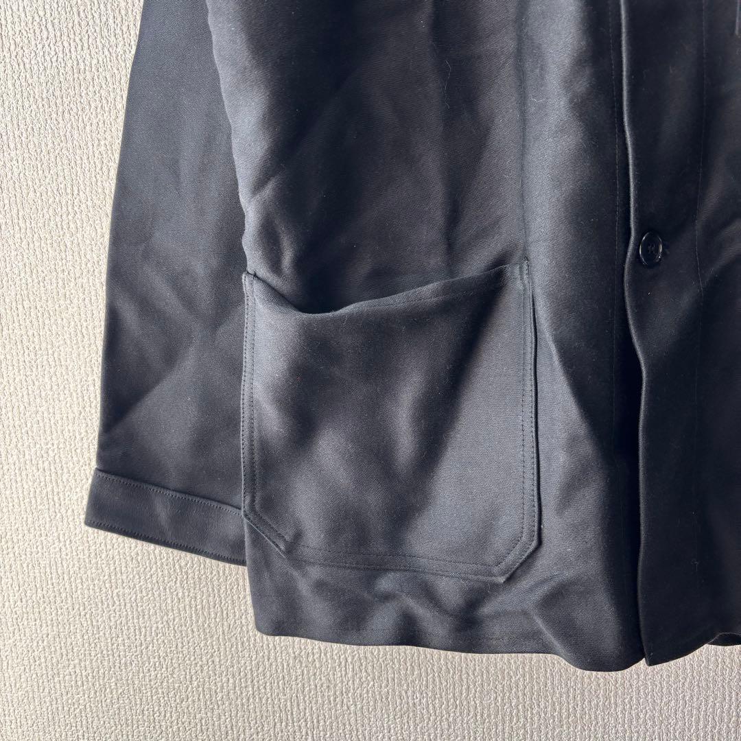 デッドストック ブラック モールスキン ワーク ジャケット ユーロ カバーオール