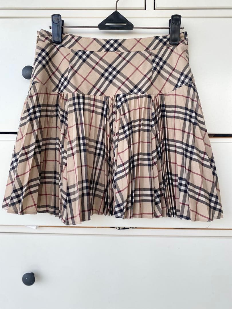 超美品 バーバリーブルーレーベルノバチェック スカート 36