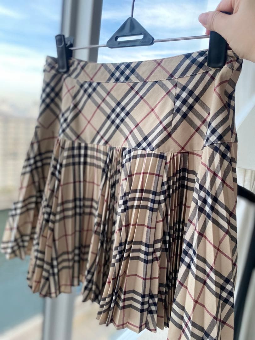 超美品 バーバリーブルーレーベルノバチェック スカート 36
