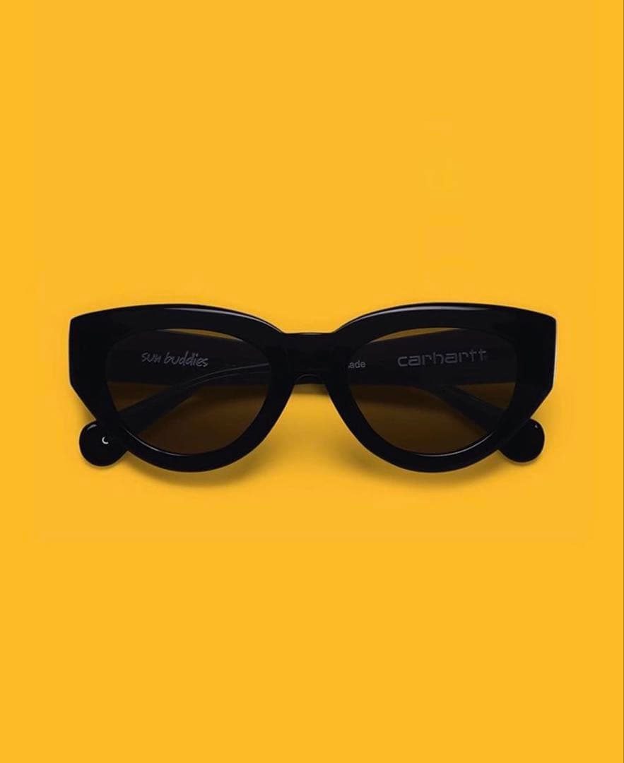 SUN BUDDIES Carharttwipキャットアイサングラス ブラック