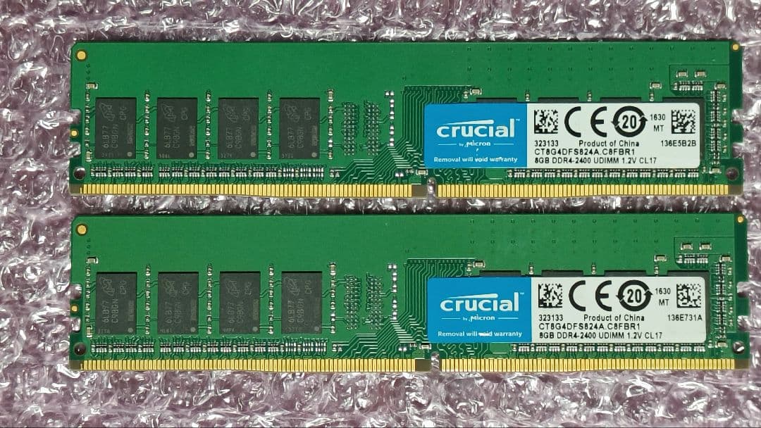 DDR4 8GBx2枚 16GB pc4-2400 動作確認済み ④