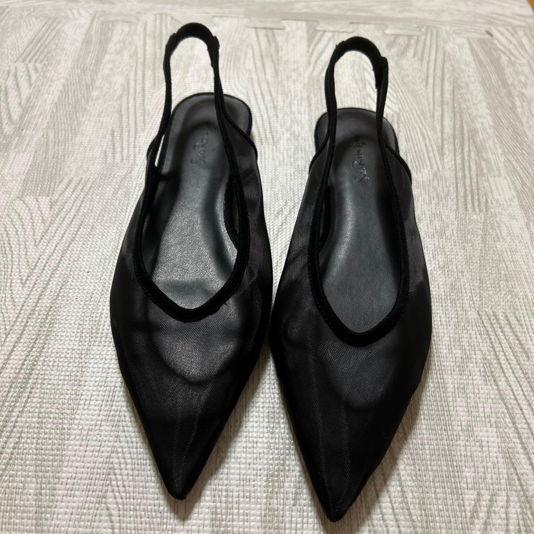 シールームリン　TULLEバックストラップミュール　ブラック　M