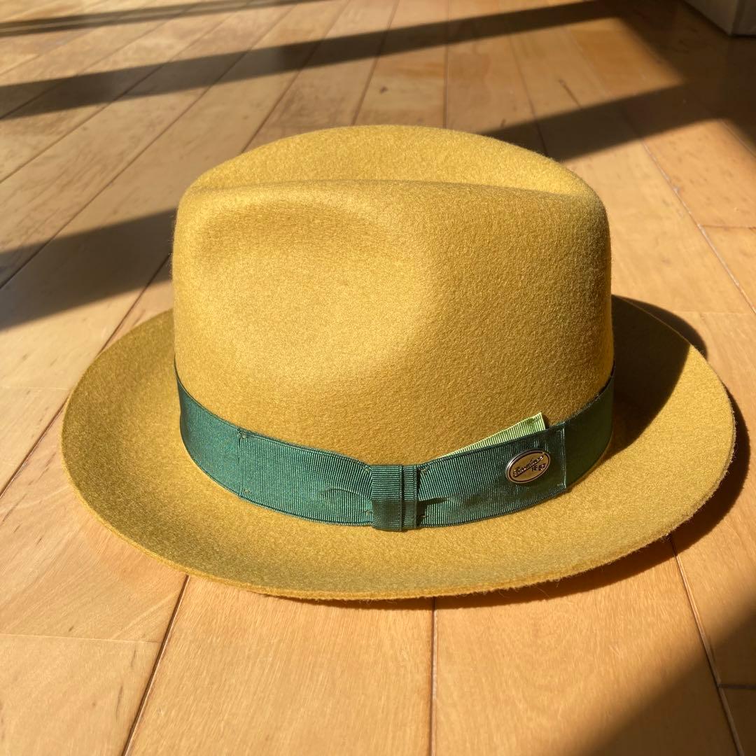 ボルサリーノ　中折れ帽子　フェルトハット