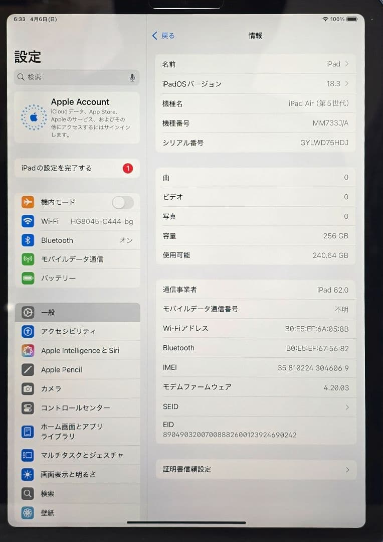 アップル iPad Air5 256GB セルラーモデル＋純正ケース付