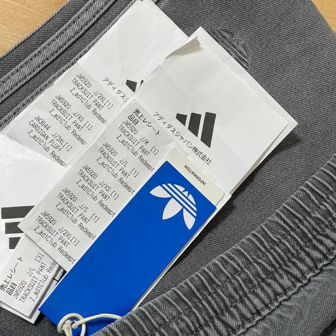 新品3XL】アディダス　アディカラールーズトラックパンツデニムadidasグレー
