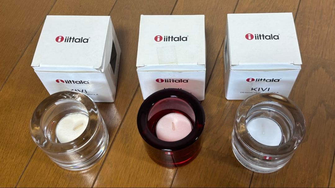 イッタラ×マリメッコKivi キャンドルホルダー　3個セット