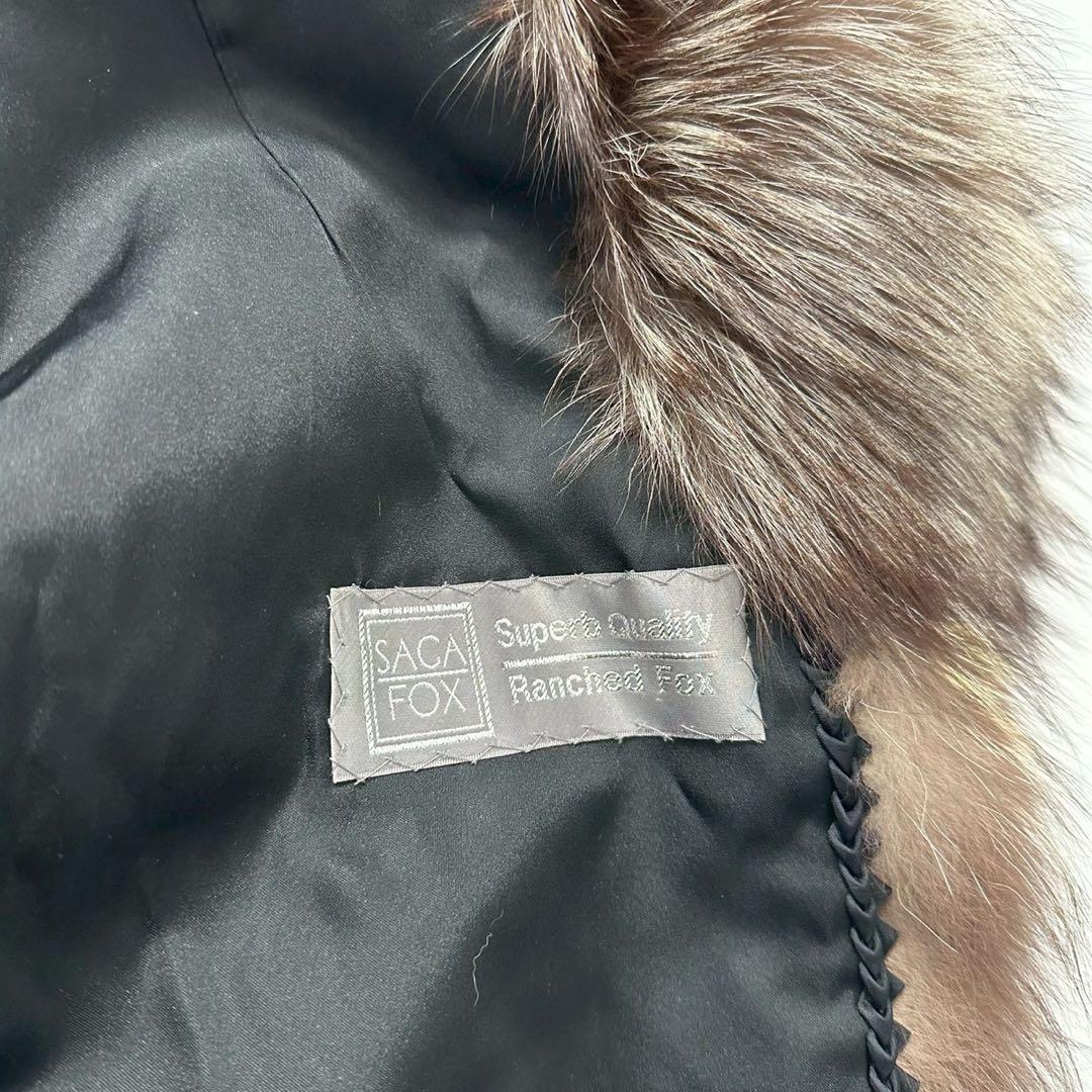 SAGA FOX ファーコート ランチドフォックス 銀狐 本毛皮　銀サガ
