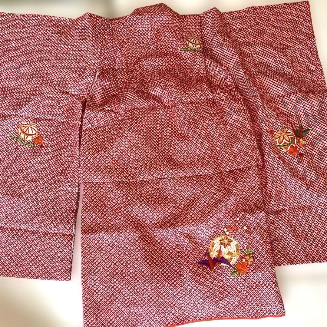 【七五三 3歳 女の子】赤 絞り 着物セット 一式 揃い 豪華