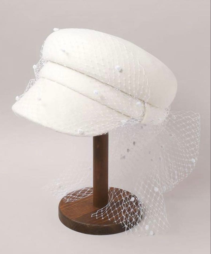 CA4LA カシラ キャスケット チュール ホワイト　LOVESONG