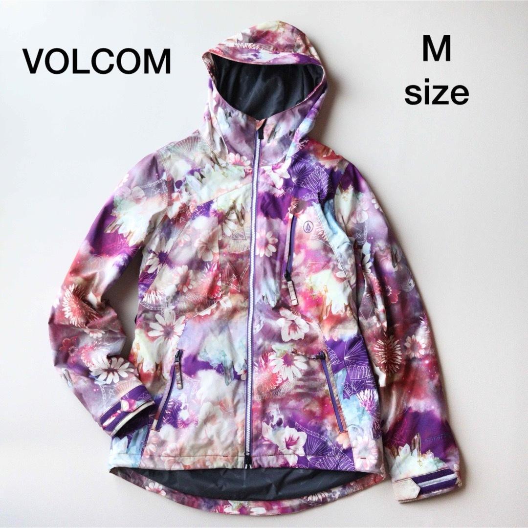 5437【極美品】VOLCOM　ジャケット レディース 裏ボア　花柄 総柄