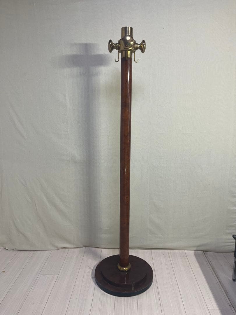 木製真鍮ハンガーラック