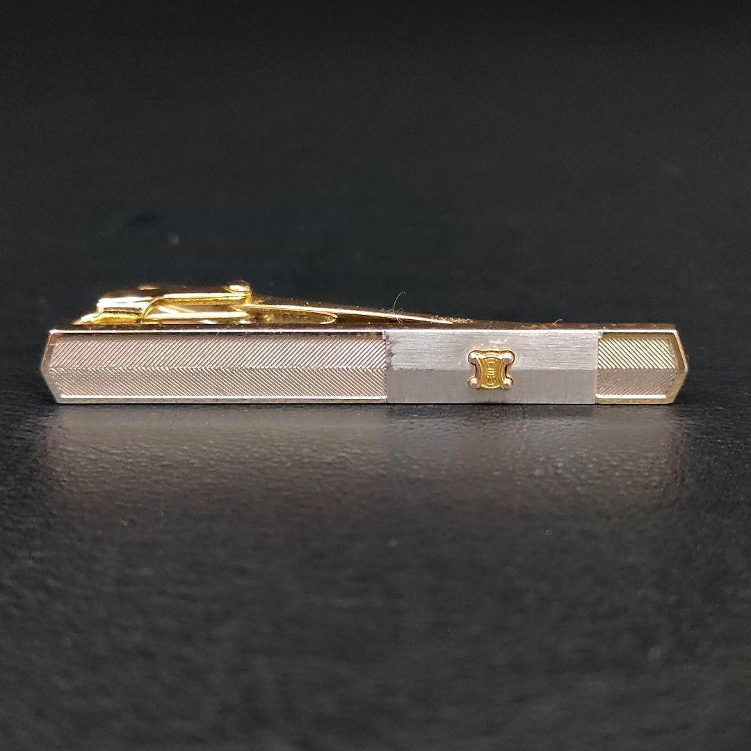 【美品】Celineセリーヌ　カフスタイピンセット　シルバー　ゴールド　マカダム