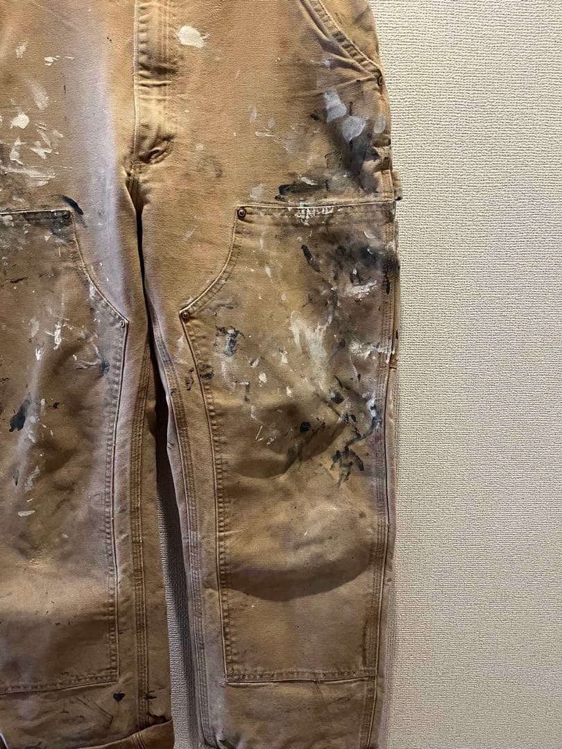 Carhartt USAダブルニー襤褸 ペインターパンツ34×34